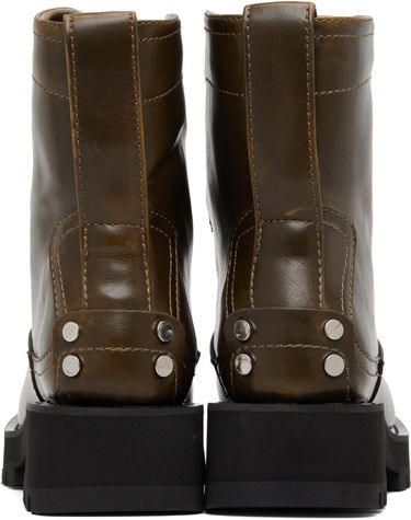 Tenisky a topánky GANNI Chunky-Sole Low Oleatex Boots Hnedá | S3024, 1