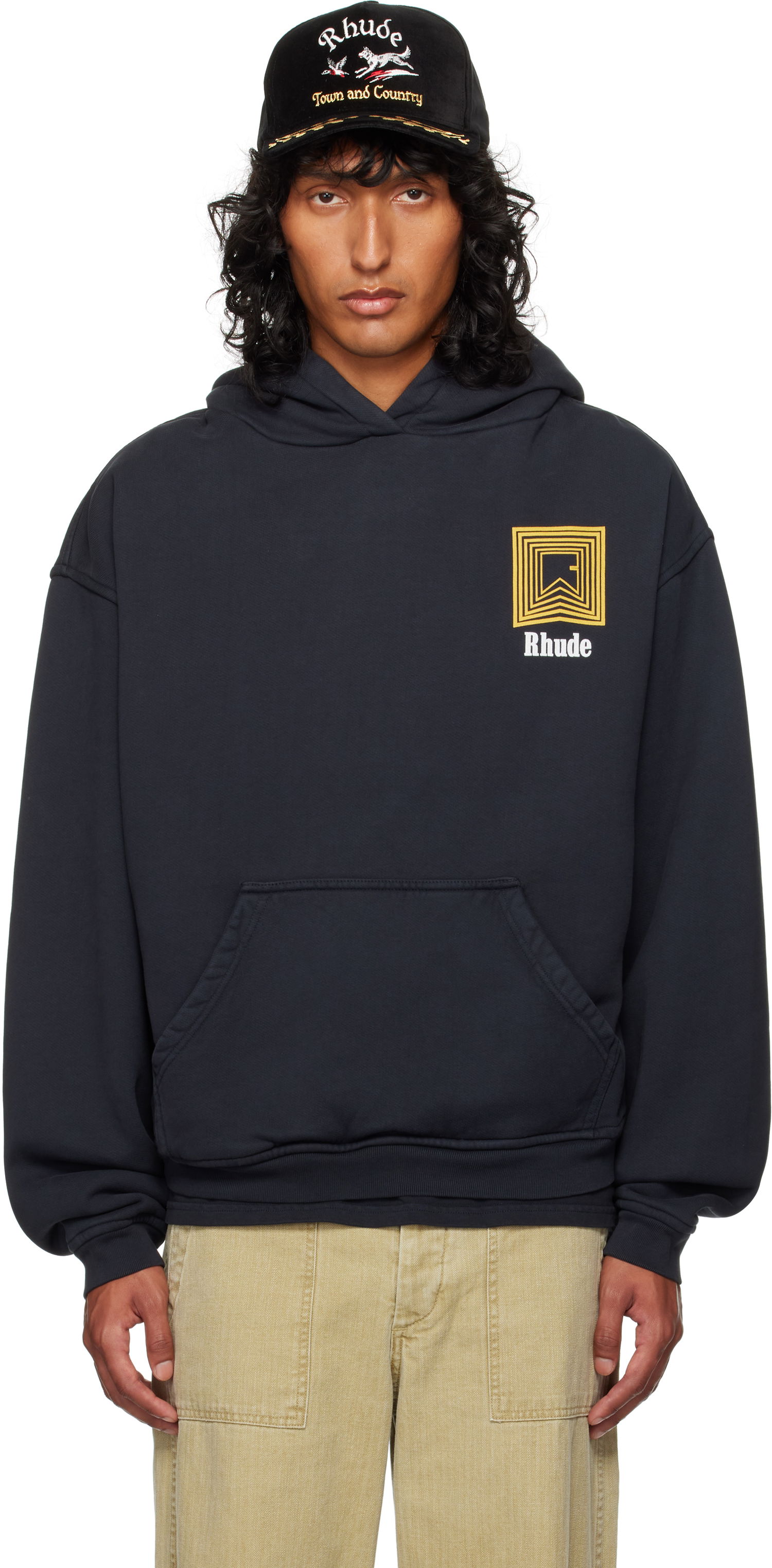 Mikina Rhude Hoodie With Logo Čierna | RHFW24HO07012, 0
