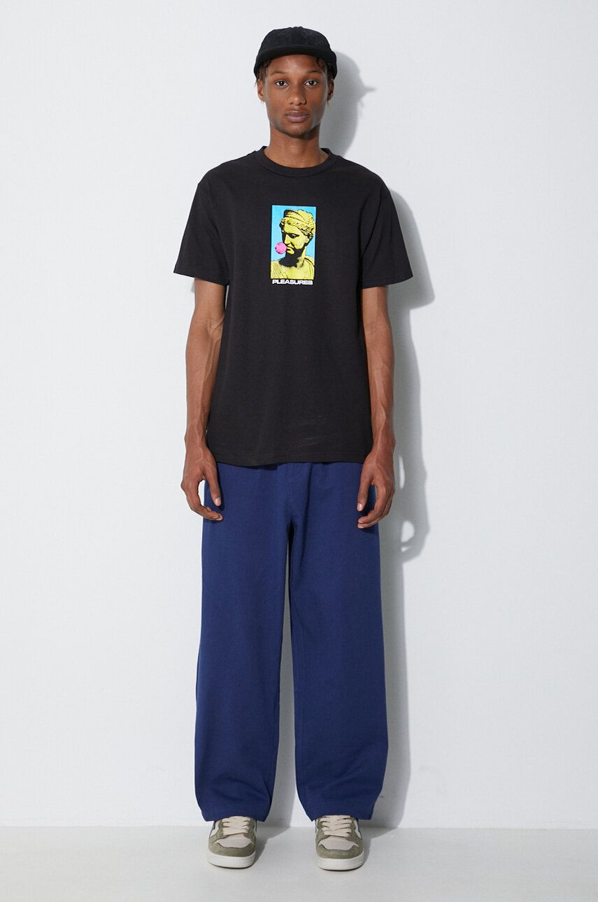 Tričko Pleasures T-Shirt With Print Čierna | P23SU049, 1