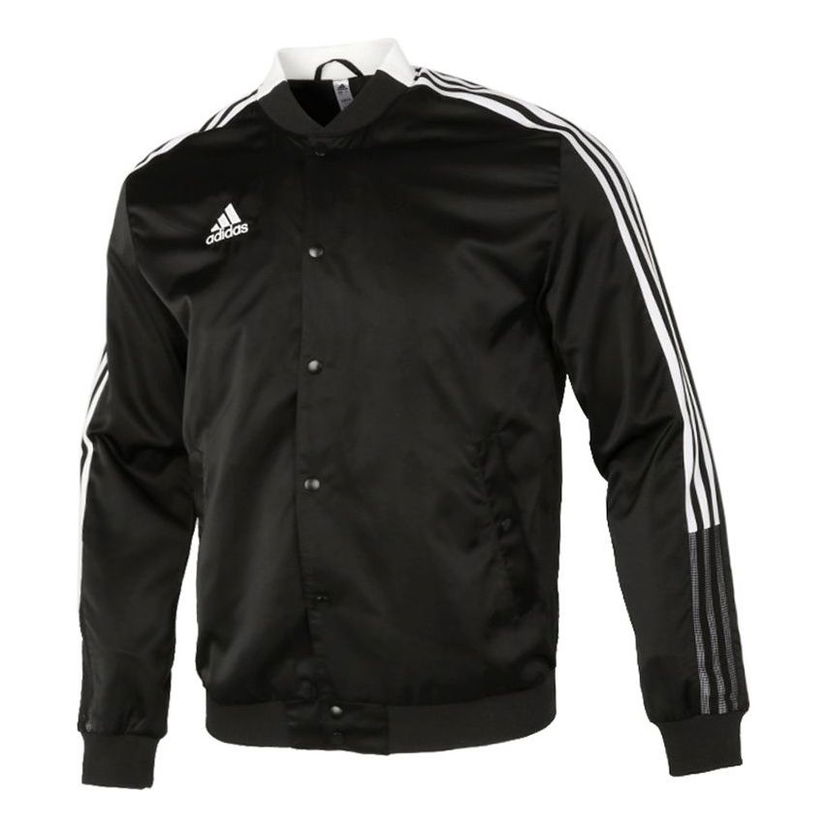 Bomber bunda adidas Originals Classic Stripes Windproof Baseball Jacket Čierna | GL6860