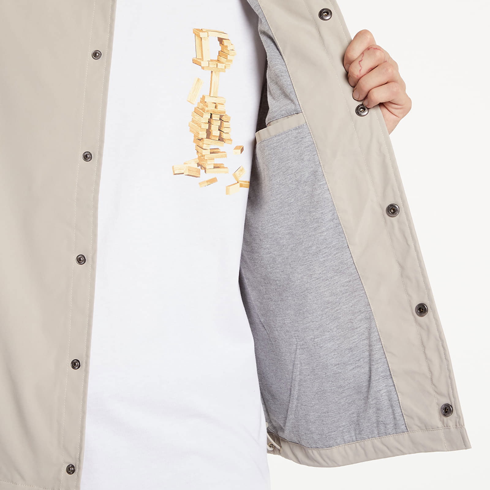 Cursive Coach Jacket UNISEX Light Grey