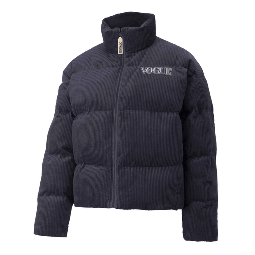 Prešívaná bunda Puma VOGUE Oversized Corduroy Puffer Jacket Navy | 536696-43