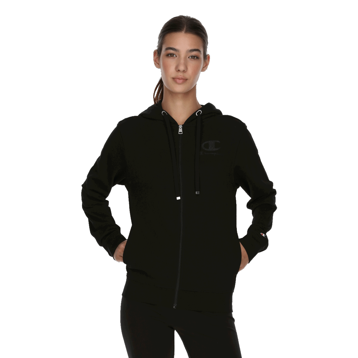 Mikina Champion Full-Zip Hoody Čierna | 117763-KK001, 0