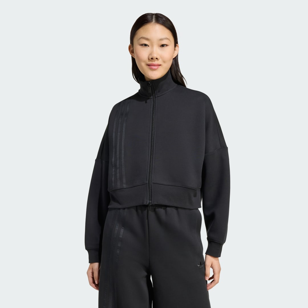 Mikina adidas Performance Off Placed 3-Stripes Zip-Up Sweatshirt Čierna | JX2705, 0