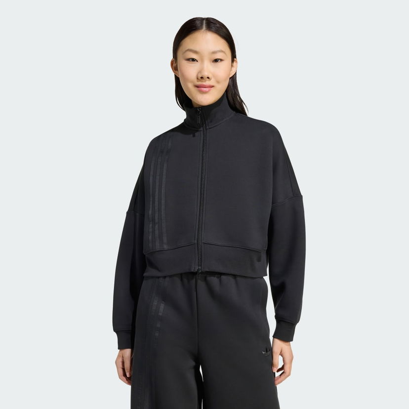 Mikina adidas Performance Off Placed 3-Stripes Zip-Up Sweatshirt Čierna | JX2705