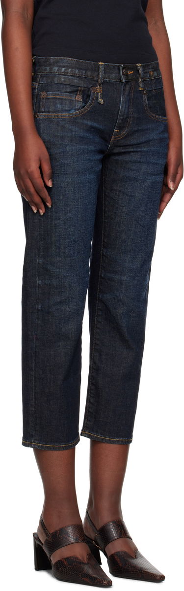 Džínsy R13 R13 Boy Straight Cropped Jeans Modrá | R13W0091-D099A, 1