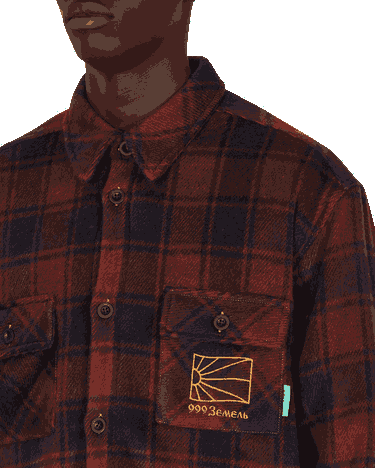 Košeľa PACCBET Sherpa Lined Woven Shirt Vínová | PACC9J002 1, 6
