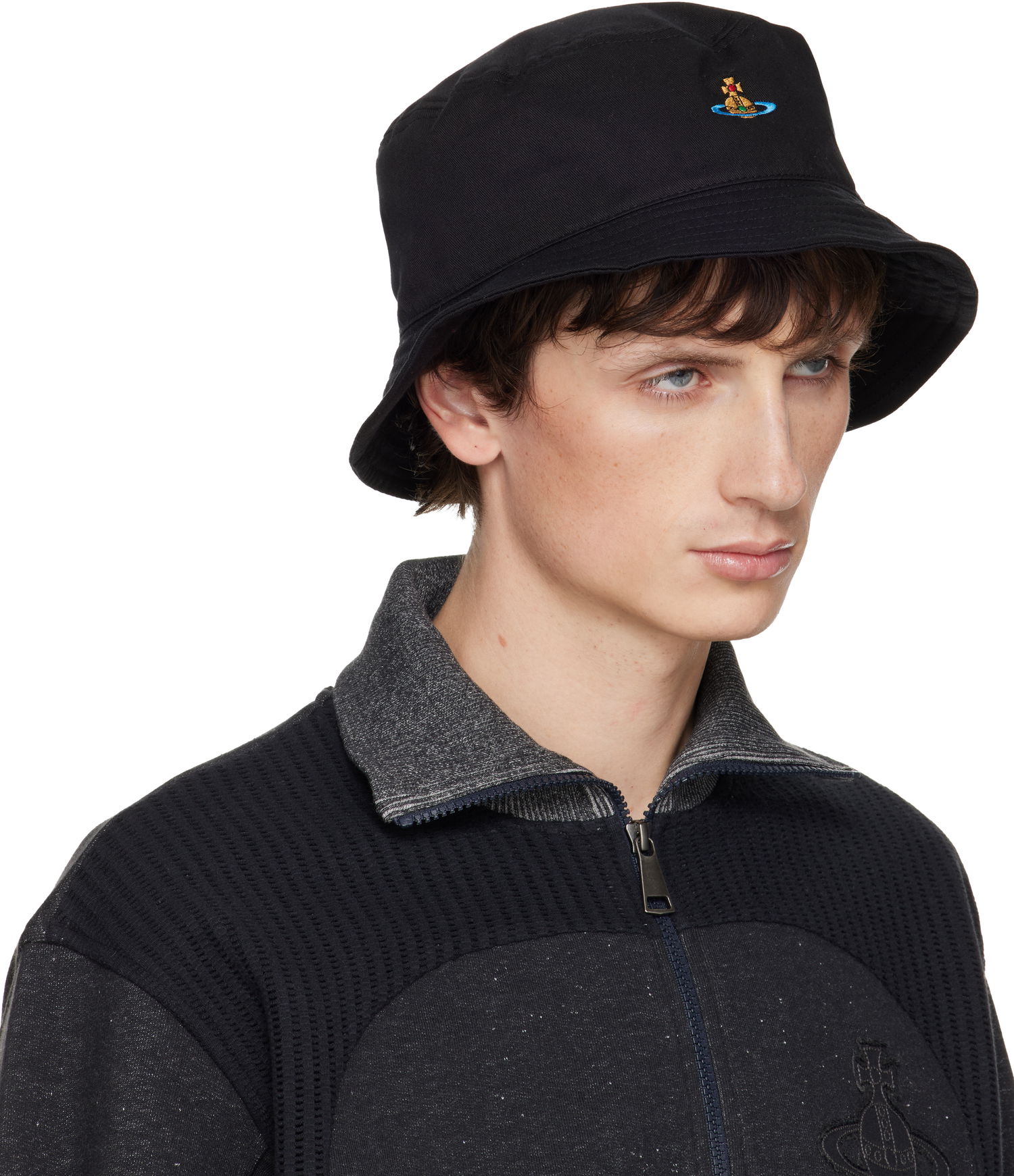 Klobúk Vivienne Westwood Vivienne Westwood Embroidered Logo Bucket Hat Šedá | 81020009-W01B3-, 1