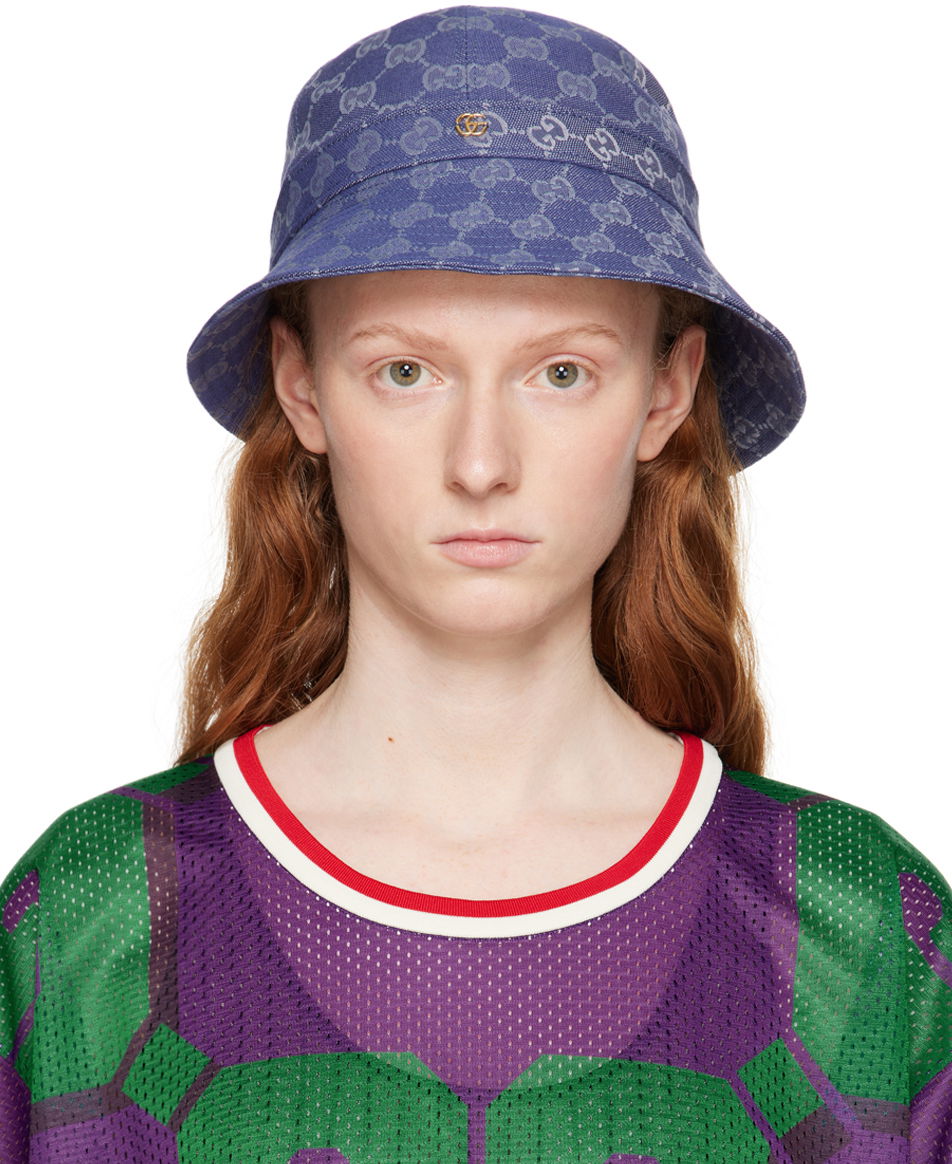 Klobúk Gucci GG Bucket Modrá | 754112 4HG61, 0