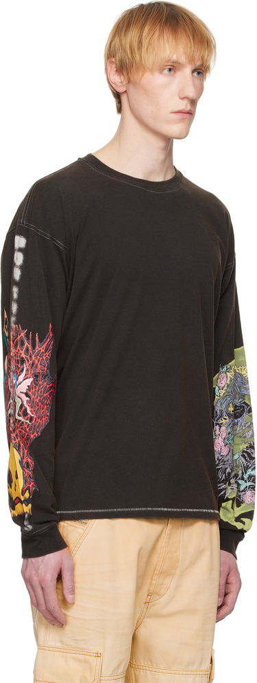 Sveter Diesel Diesel T-Boxt-Ls-R4 Graphic Long Sleeve T-Shirt Čierna | A16216-0DRAM-9XX, 1