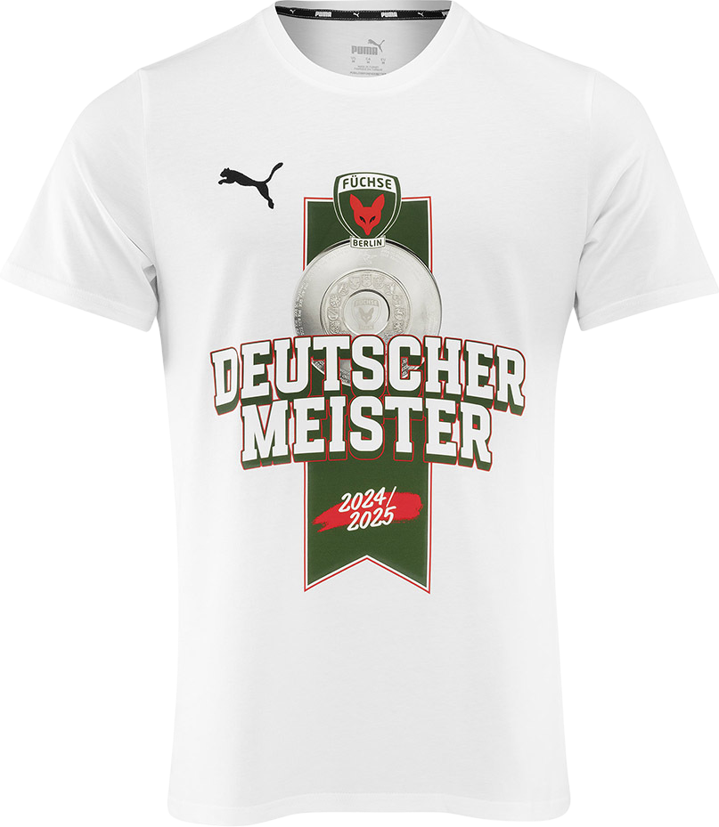 Tričko Puma Füchse Berlin German Champion 2024/2025 T-Shirt Biela | 658615fuxm25-04, 1