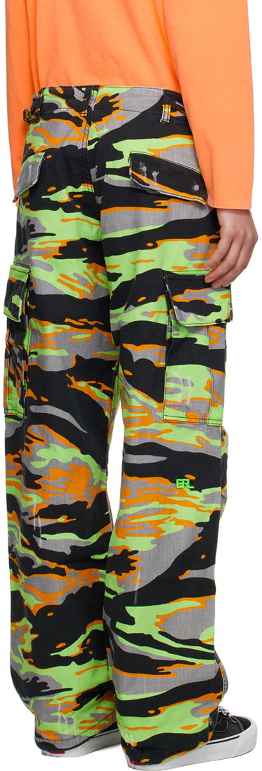 Cargo nohavice ERL ERL Printed Denim Cargo Pants Zelené | ERL06P003, 2