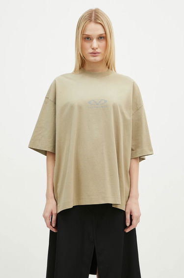 Tričko VETEMENTS Oval Logo Cropped Boxy T-Shirt Béžová | UA66TR600T, 1