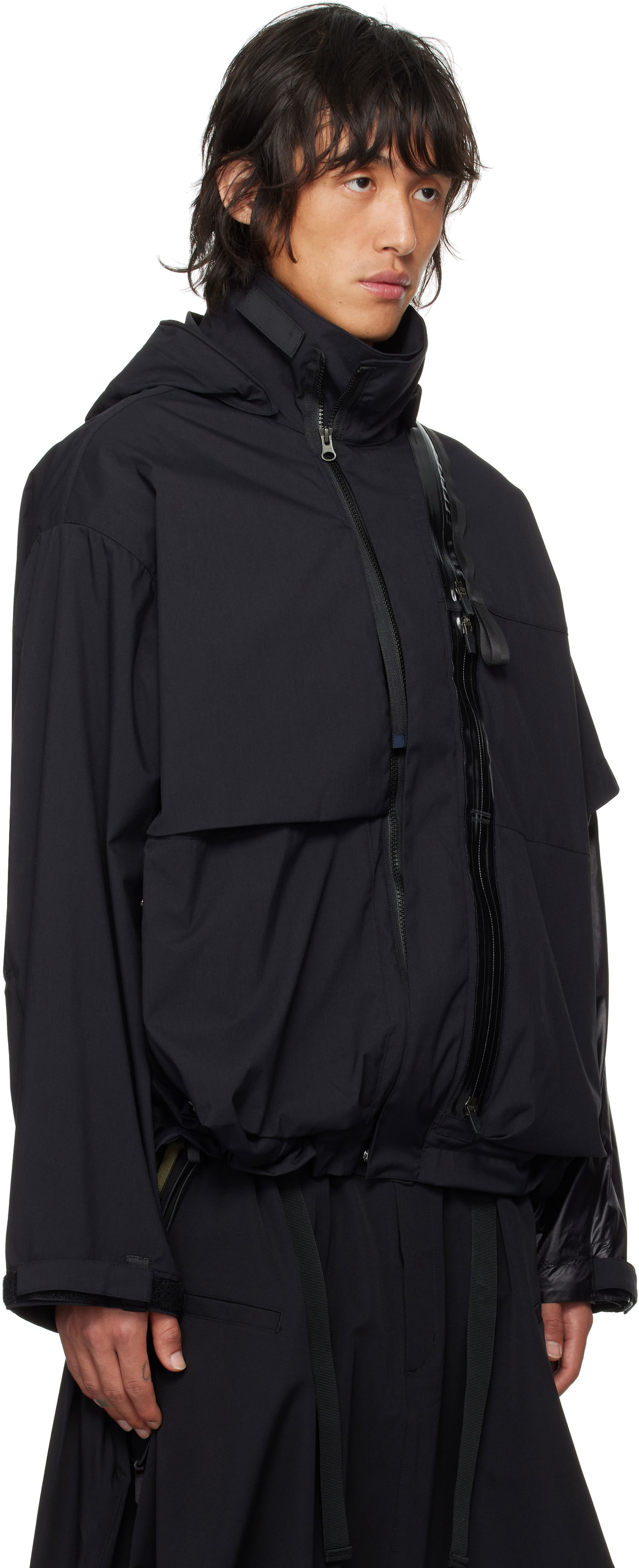 Vetrovka Acronym J115K-E Hooded Technical Jacket Čierna | J115K-E, 1