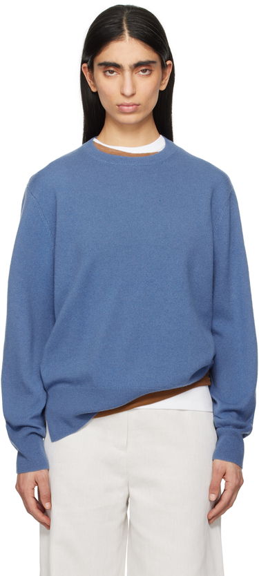 Sveter TOTEME TOTEME Crew-Neck Cashmere Knit Sweater Modrá | 252-WRT1734-YA0016, 0