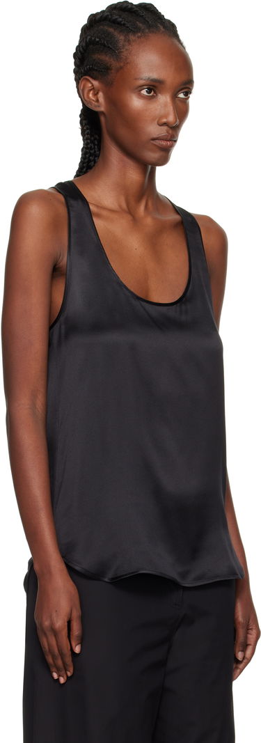 Tielko WARDROBE.NYC WARDROBE.NYC Silk Tank Top Čierna | W1137F25SE, 1