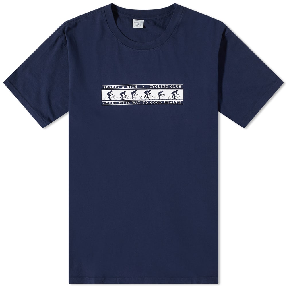 Tričko Sporty & Rich Cycling Club Tee Navy | TS491NA, 0
