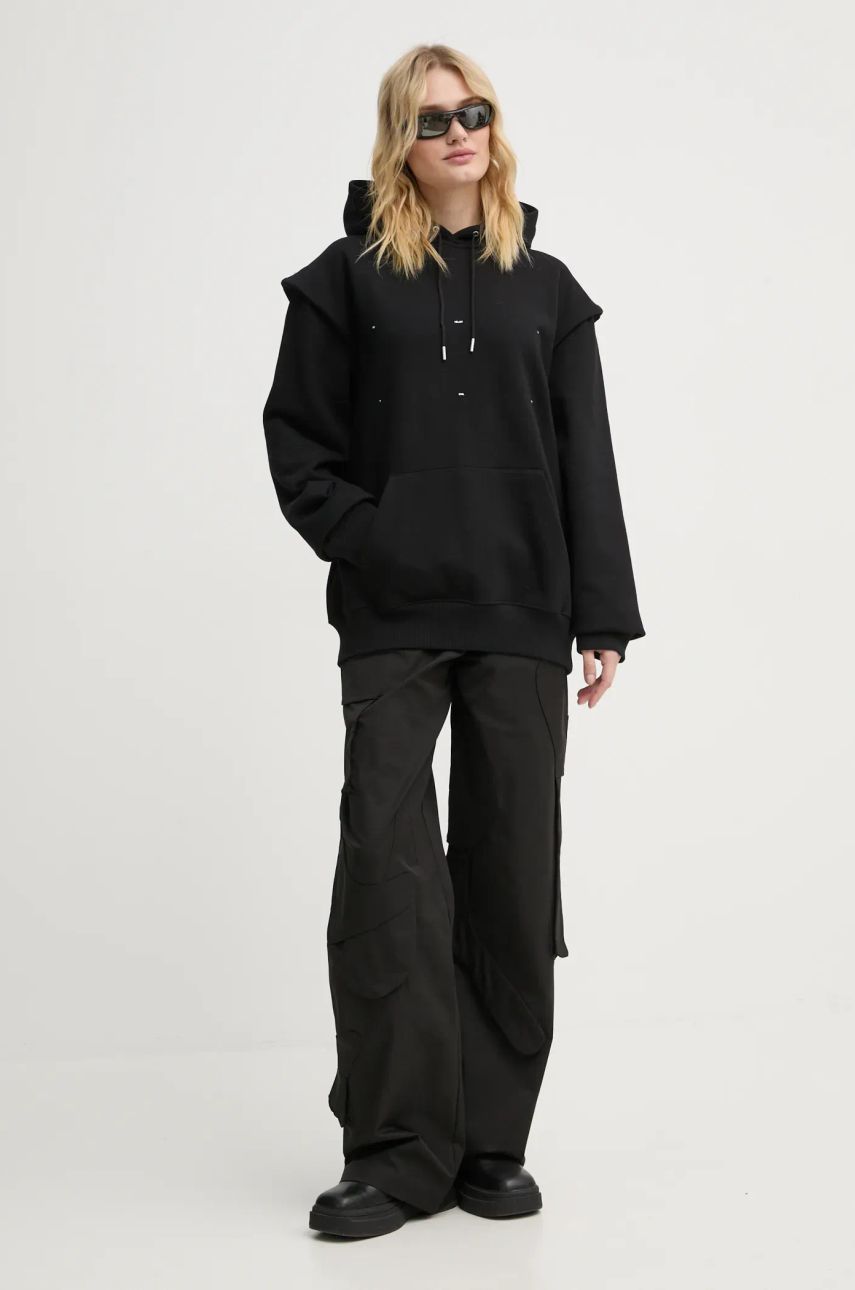Black Printed Hoodie
