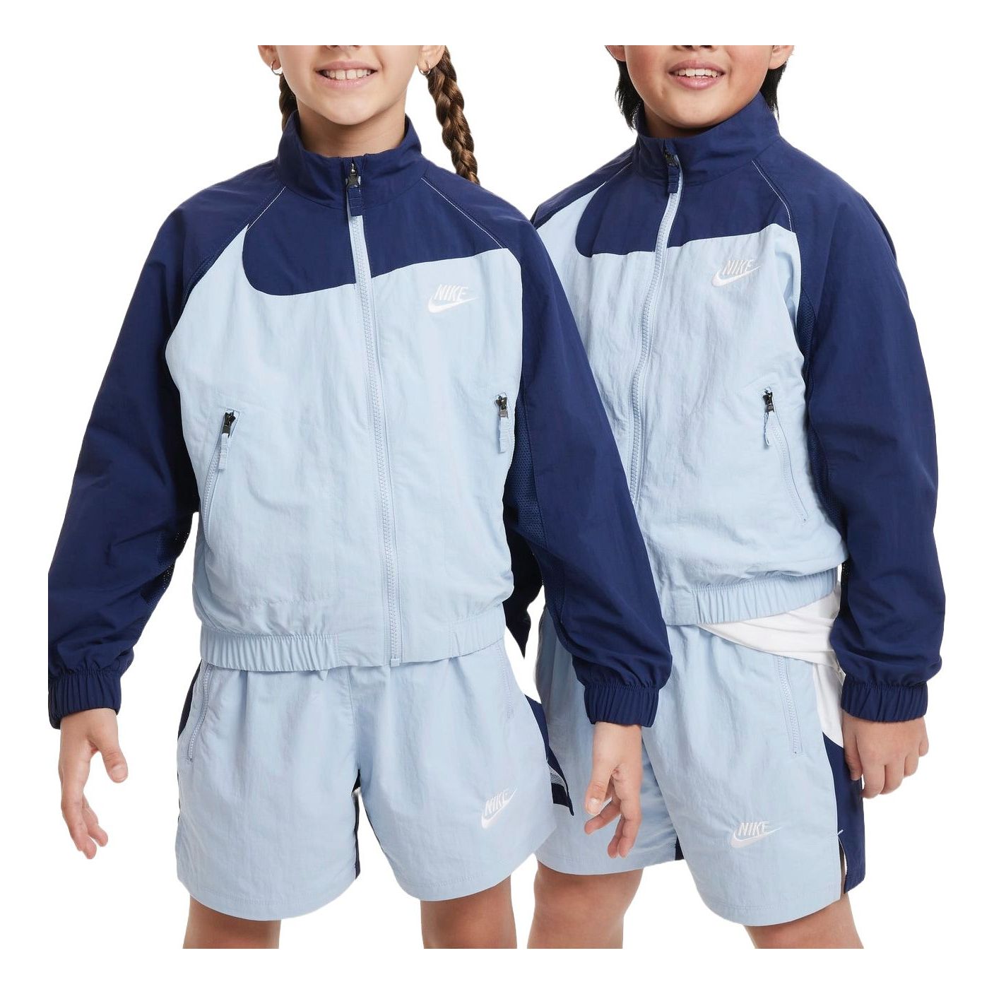 Bunda Nike Sportswear Amplify Woven Full-Zip Jacket Modrá | FN9134-440, 0