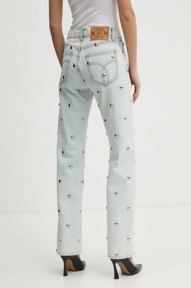 Džínsy Fiorucci Fiorucci High-Waisted Studded Wide-Leg Jeans Modrá | U01FMDJE075DN06DN08, 3