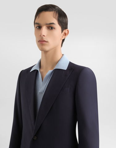 Bunda Dolce & Gabbana Dolce & Gabbana Taormina Single-Breasted Silk-Blend Gabardine Jacket Navy | G2NW0TFUTAXB3681, 3