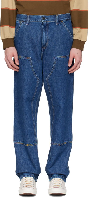 Džínsy Carhartt WIP Double Knee Denim Jeans Modrá | I032699, 0