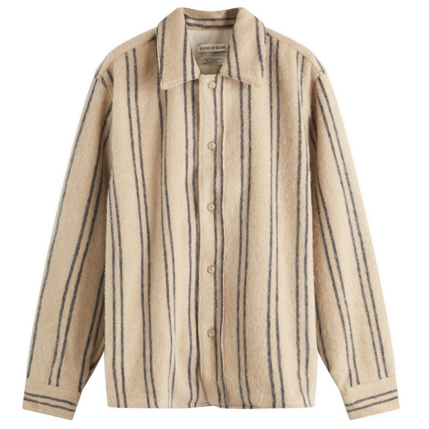 Košeľa A Kind of Guise Cullu Overshirt Stripe Béžová | 157-12827-612, 0