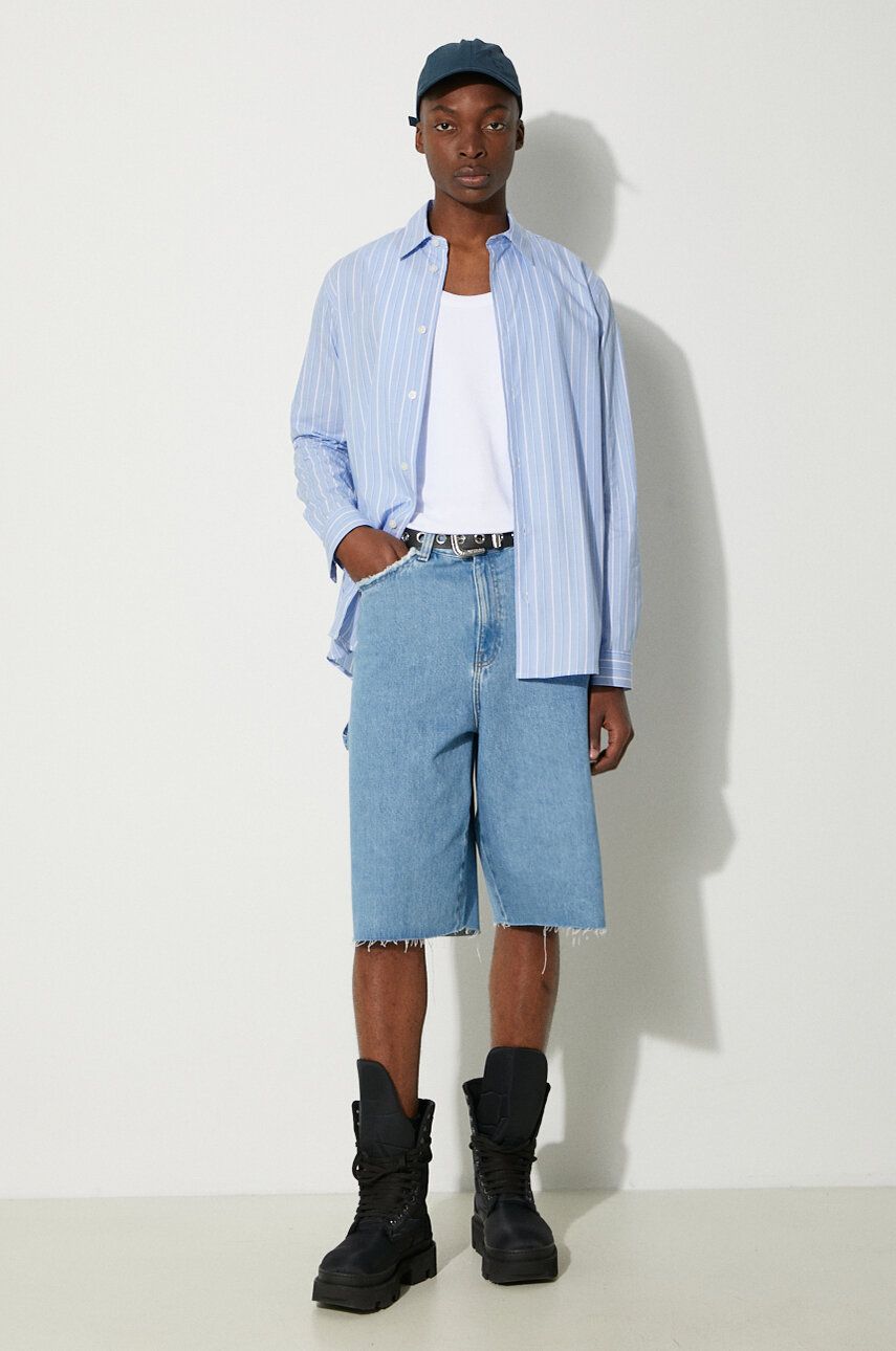Košeľa Samsoe Samsoe Relaxed Shirt With Classic Collar Modrá | M24200063, 1