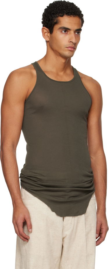 Tielko Rick Owens Concordians Basic Rib Tank Top Hnedá | RU02E1150 MR, 4