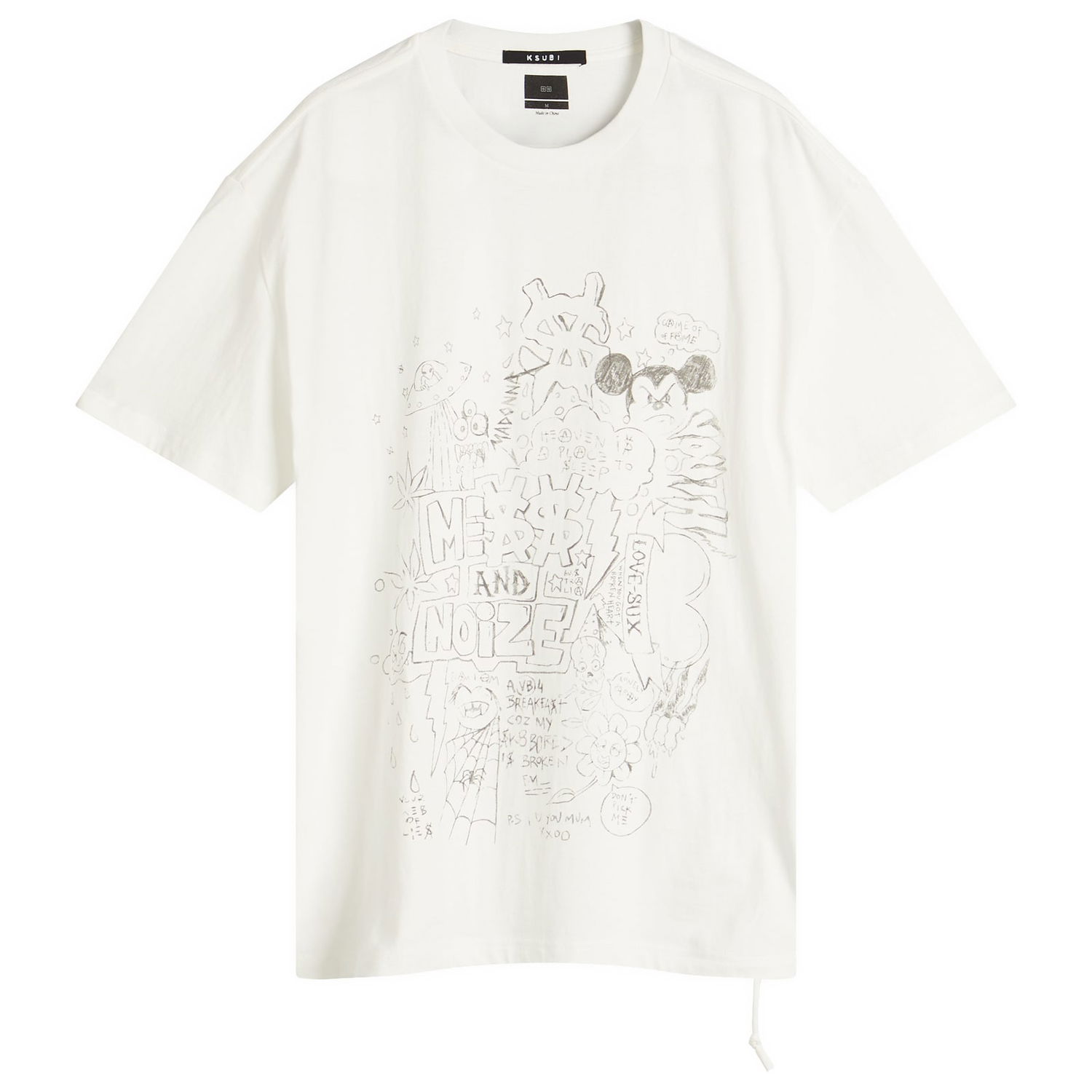 Tričko Ksubi Ksubi Noize Biggie Graphic T-Shirt, Size Large Biela | MSP25TE017, 0