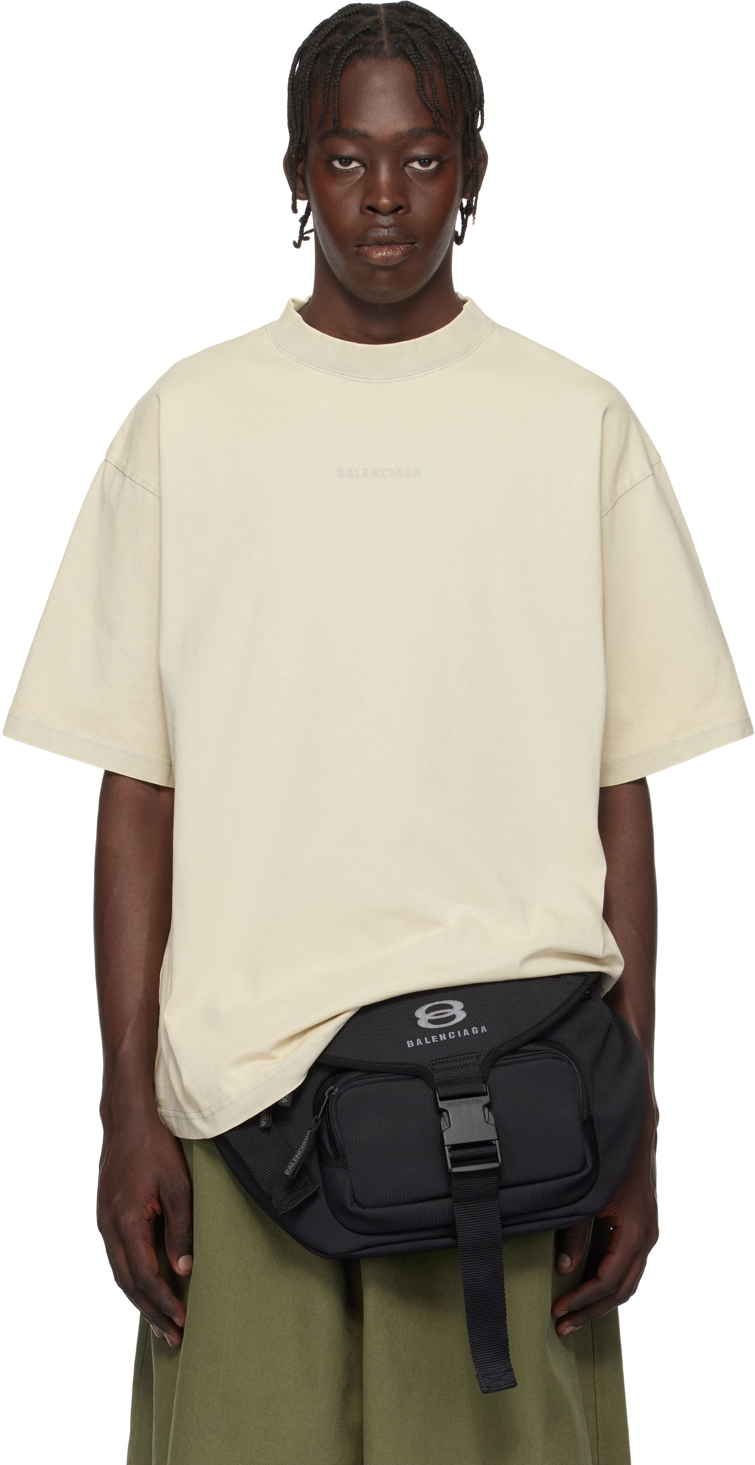 Ľadvinka Balenciaga New Back Medium Fit T-Shirt Čierna | 764235TPVK19755, 0