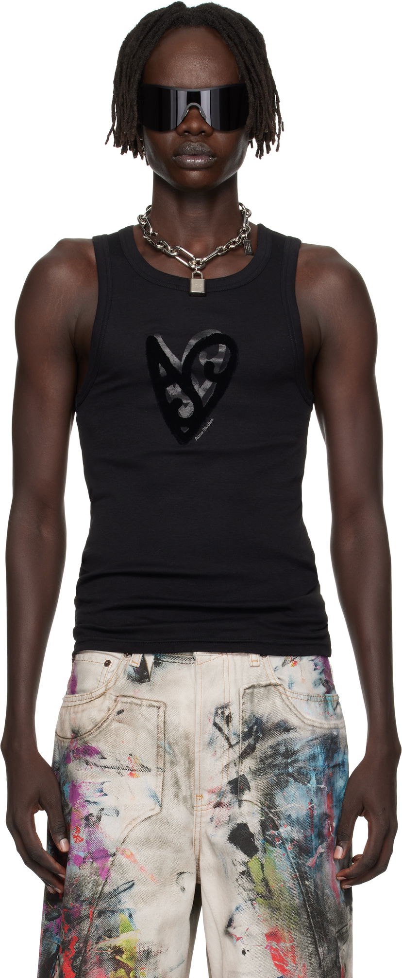 Tielko Acne Studios Acne Studios Logo Tank Top Čierna | CL0358-