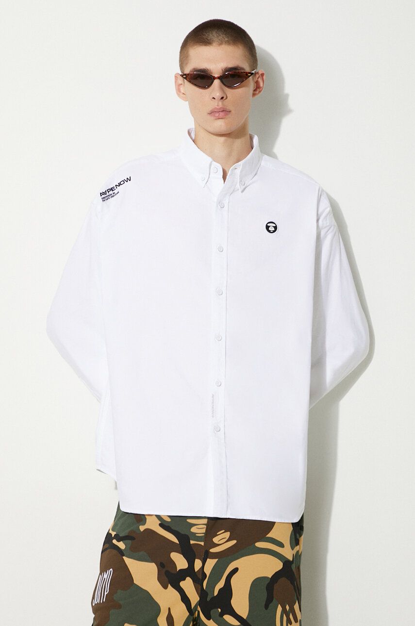 Košeľa AAPE by A Bathing Ape AAPE Button-Down Shirt Biela | AAPSTM8470XXM, 0