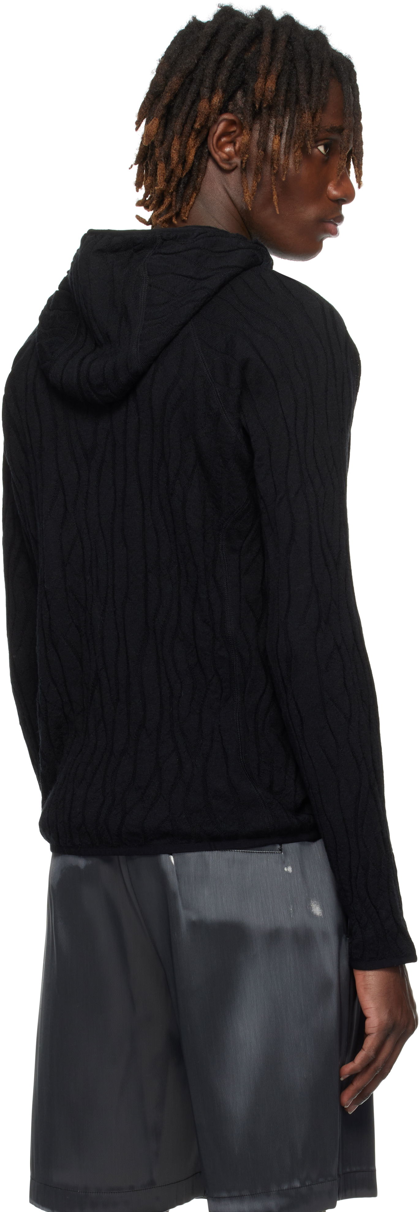 HELIOT EMIL Sortsol Knit Hoodie