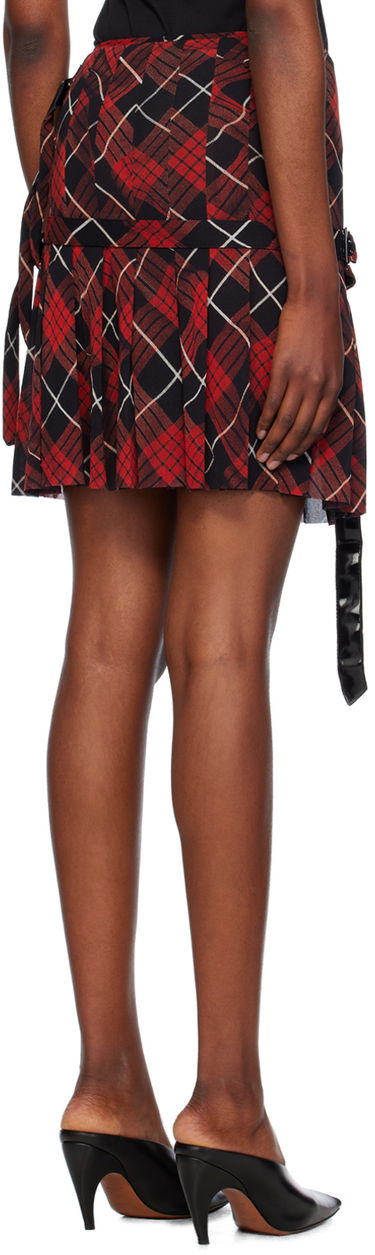 Sukňa Jean Paul Gaultier Distorted Tartan Skirt Červená | 24/31-F-JU105-T568-300001, 2