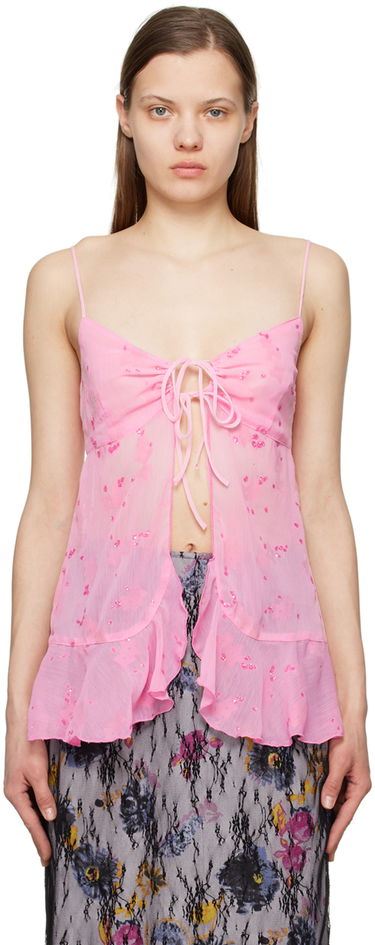Tielko Anna Sui Anna Sui Exclusive Tie-Front Camisole Ružová | 0123B20, 0