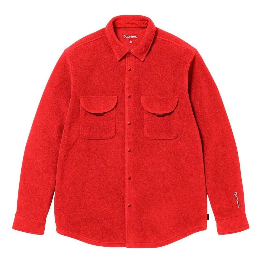 Košeľa Supreme Supreme Polartec Fleece Shirt Červená | SUP-FW23-244, 0