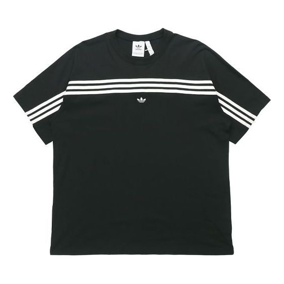 Tričko adidas Originals 3-Stripe Embroidered Logo Short Sleeve T-Shirt Čierna | FM1535