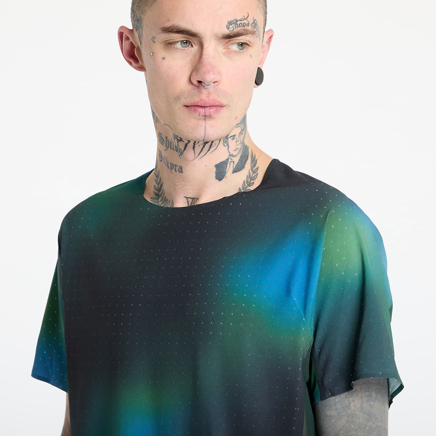 Tričko Y-3 Y-3 Allover Print Running Short Sleeve T-Shirt Modrá | JM3340, 1