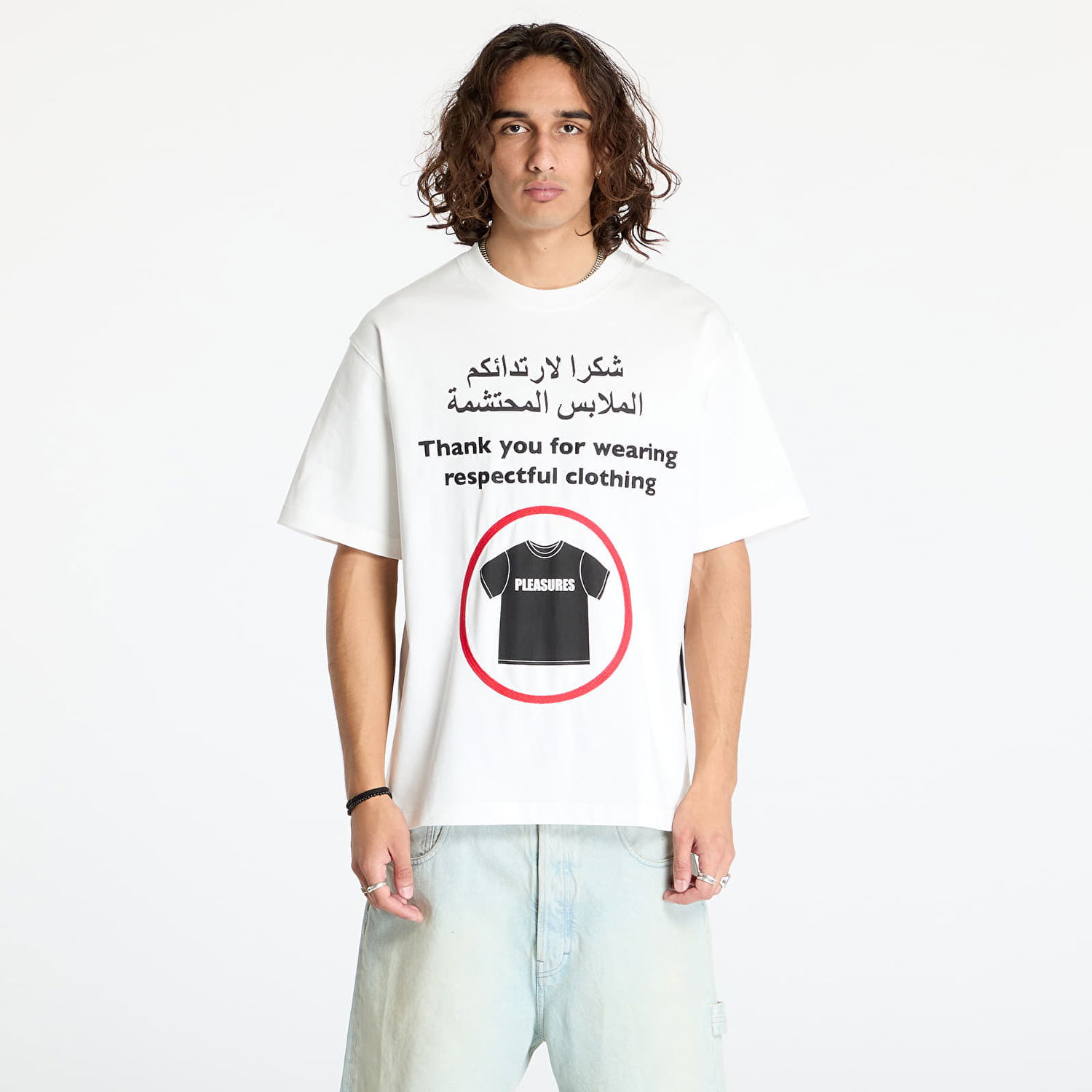 Tričko Pleasures Respect Heavyweight T-Shirt White Biela | P24F041 WHITE, 0