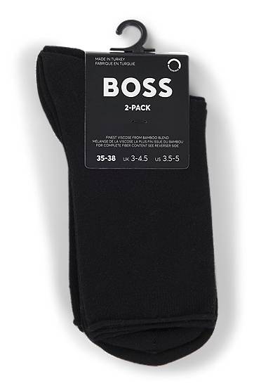 Ponožky BOSS Two-Pack Bamboo-Viscose Blend Socks Čierna | 50530397, 1