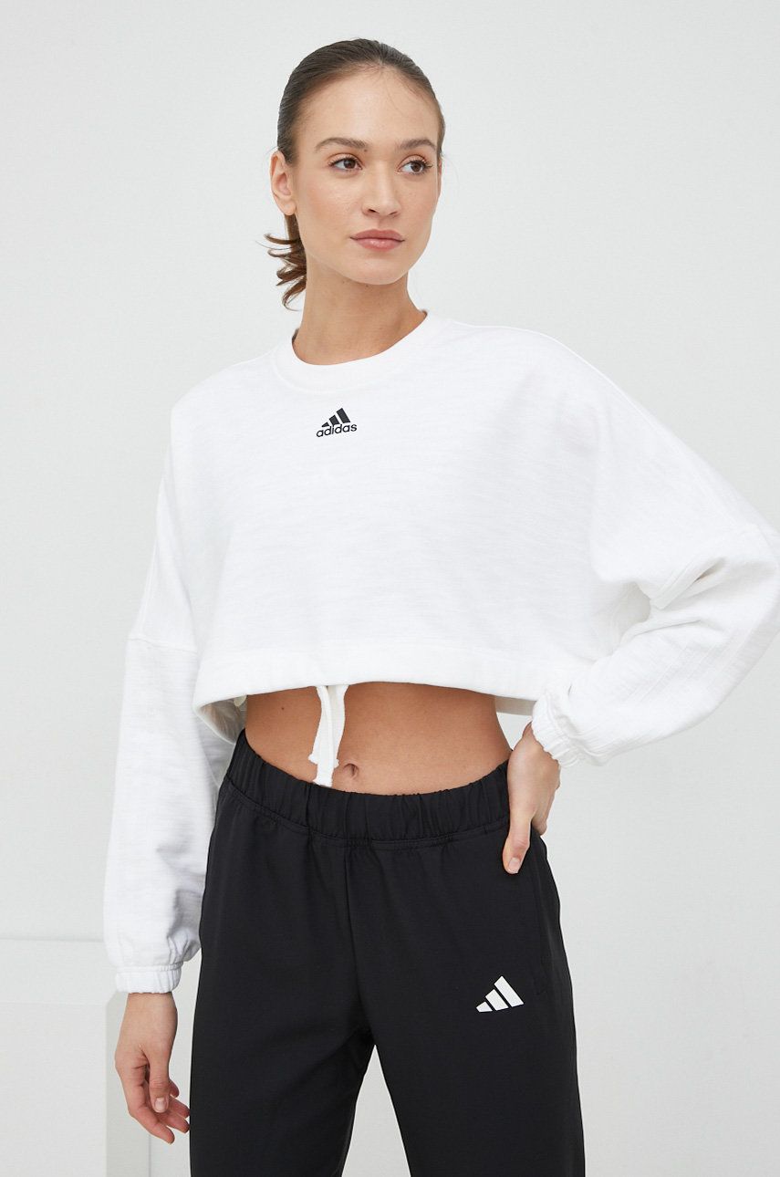 Mikina adidas Originals Dance Crop Versatile Sweatshirt Biela | IC6683, 0