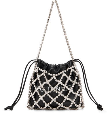 Kabelka Off-White Drawstring Pouch with Rhinestone Netting 'For Dinner' Čierna | OWNN188C99MET0011001, 0