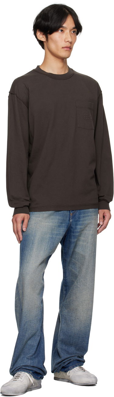 Tričko Maison Margiela MM6 Maison Margiela Long Sleeve T-Shirt Hnedá | SH0NH0016 M20050, 3