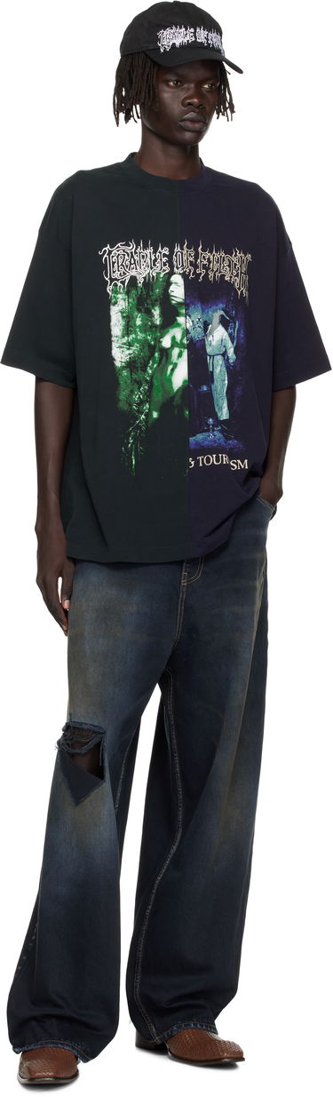 Tričko VETEMENTS Vetements Cradle of Filth Cut-Up Oversized T-Shirt Čierna | UCF76TR850EN, 3