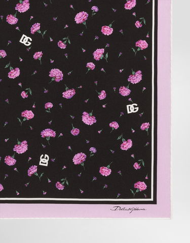 Šál Dolce & Gabbana Carnation-print Silk Twill Scarf 50x50 Rôznofarebný | FN093RGDDLIHN5XX, 3
