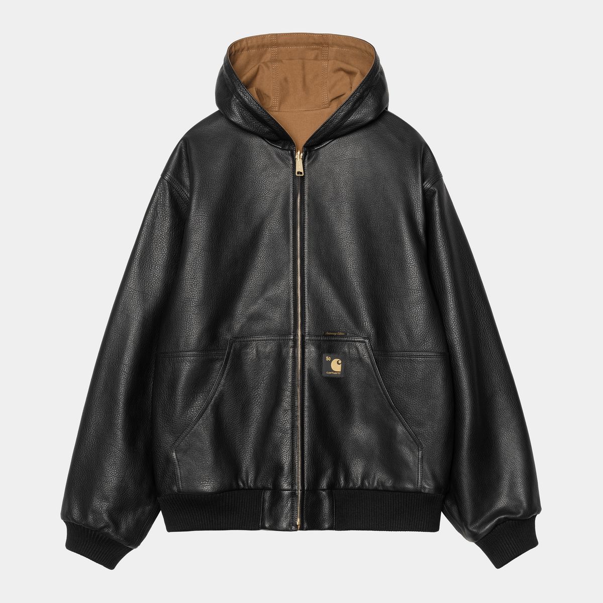 Bunda Carhartt WIP OG Active Leather Jacket 50th Anniversary Edition Čierna | I035967_6, 0