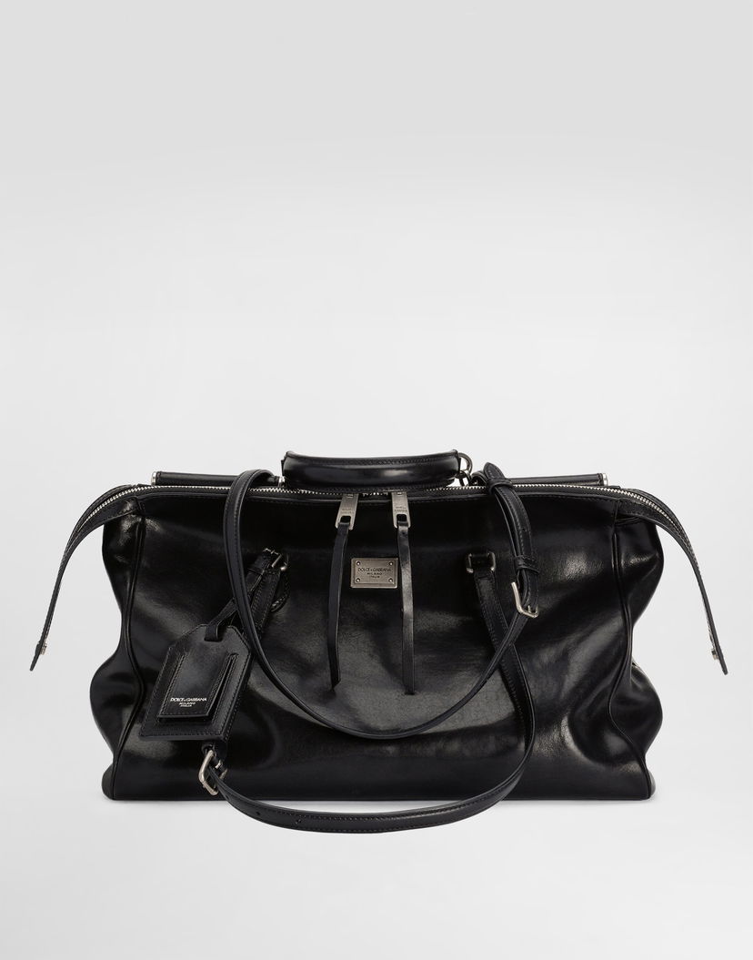 Taška cez rameno Dolce & Gabbana Dolce & Gabbana Vittoria Leather Shoulder and Crossbody Bag Čierna | BB7845AW11880999