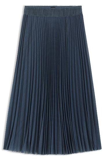 Sukňa BOSS Tulle Plissé Pleated Skirt Modrá | 50543192, 0