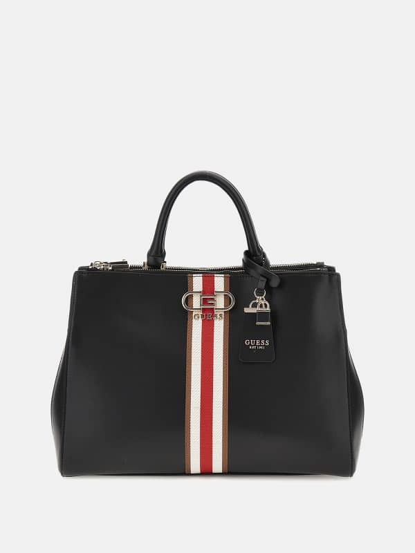 Kabelka GUESS Nelka Front-Stripe Handbag Čierna | HWVG9307070, 0